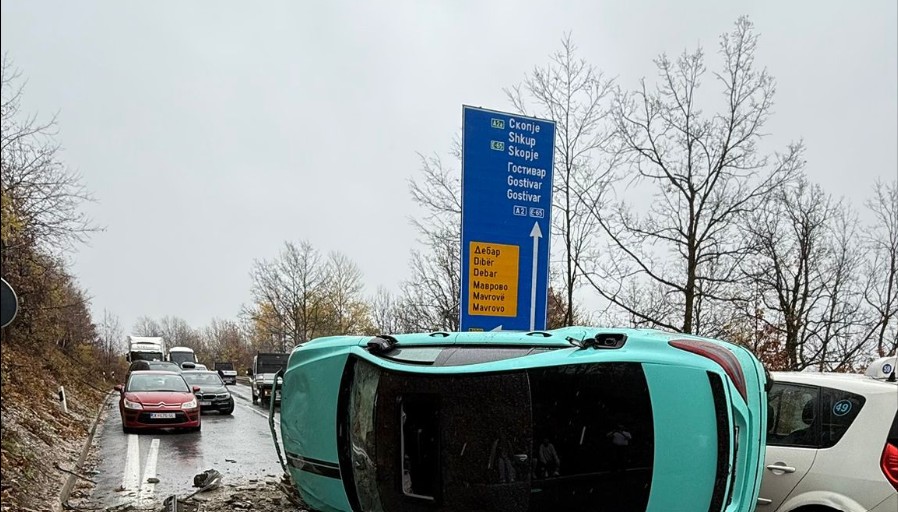 Aksident i rëndë në rrugën Kërçovë-Gostivar, lëndohen tre persona !