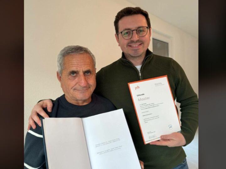 Kërçovari magjistron në Gjermani, suksesin ja përkushton Babait