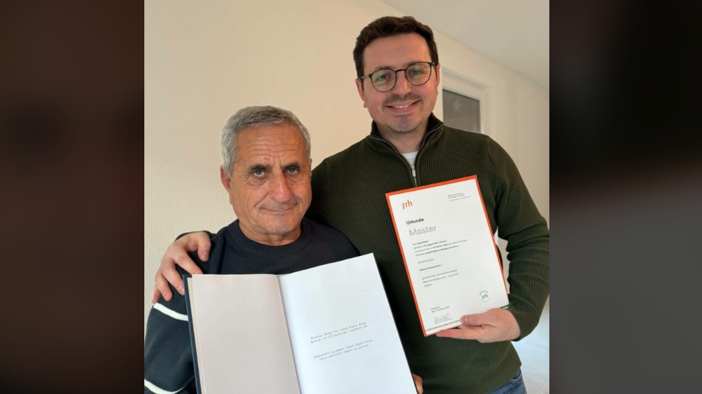 Kërçovari magjistron në Gjermani, suksesin ja përkushton Babait