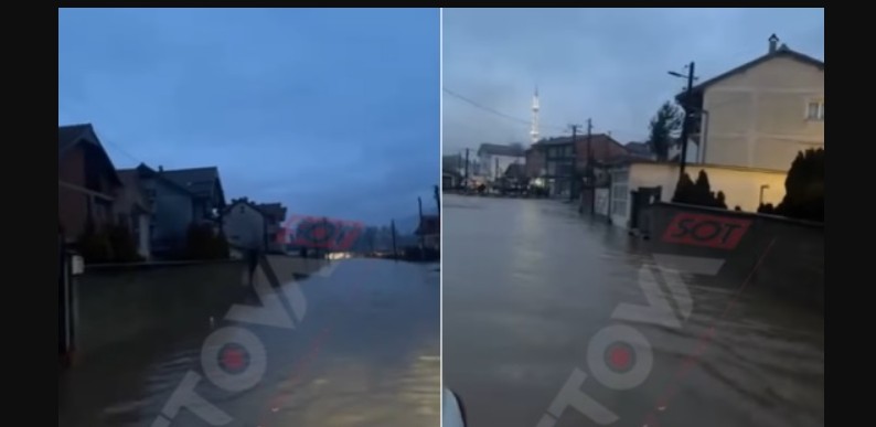 Gjendje Alarmante në Kërçovë, lumenjtë dalin nga shtrati në fshatra, fermat përmbyten (VIDEO)