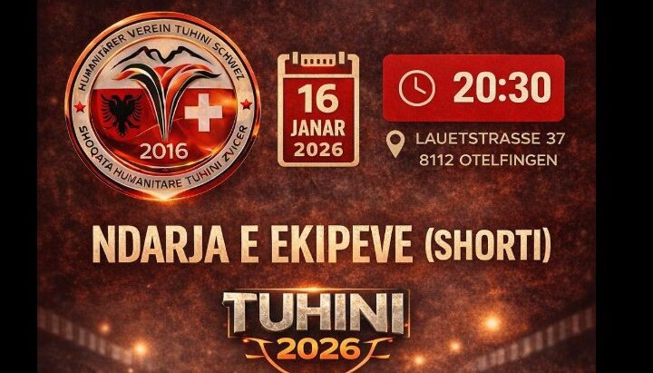 Të premten mbahet shorti i turneut në sallë “Tuhini 2026” në Zvicër