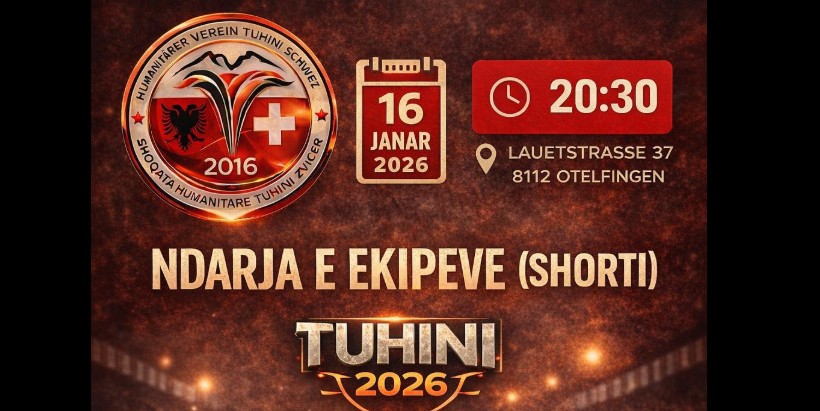 Të premten mbahet shorti i turneut në sallë “Tuhini 2026” në Zvicër