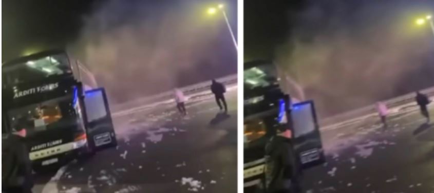 Digjet në Kroaci autobusi me mergimtarë që po shkonte në Zvicër!