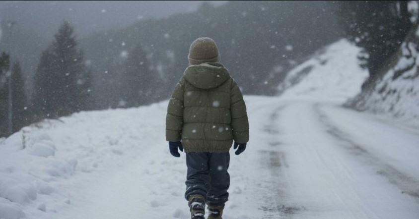 E dhimbshme! Nuk kishte biletë, shoferi e zbret nga autobusi i shkollës. 11-vjeçari ecën mes borës 6 km në këmbë