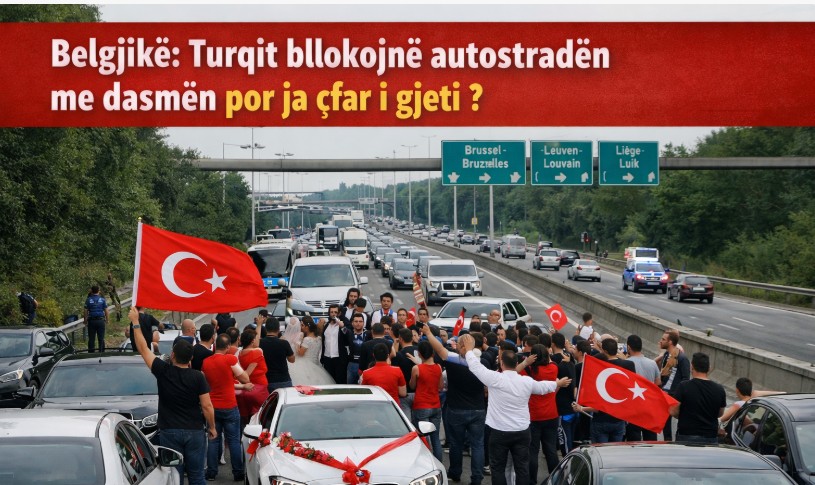 Belgjikë: Turqit bllokojnë autostraden me dasmën por ja çfar i gjeti ?