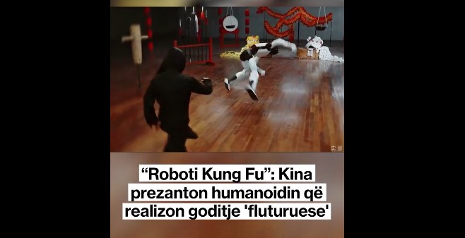 Roboti Kung Fu: Kinga prezenton humanoidin që realizon goditje fluturuese ! (VIDEO)