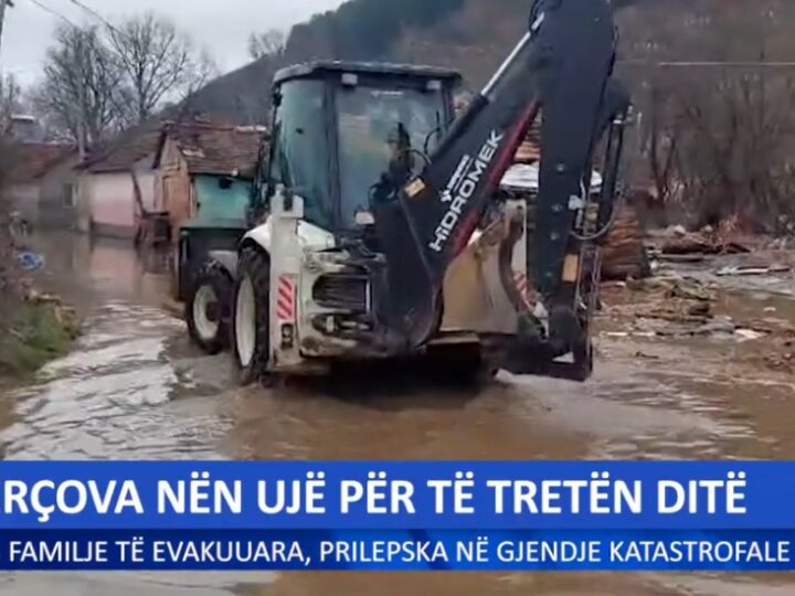Kërçova nën ujë për të tretën ditë! 63 familje të evakuuara! (VIDEO)