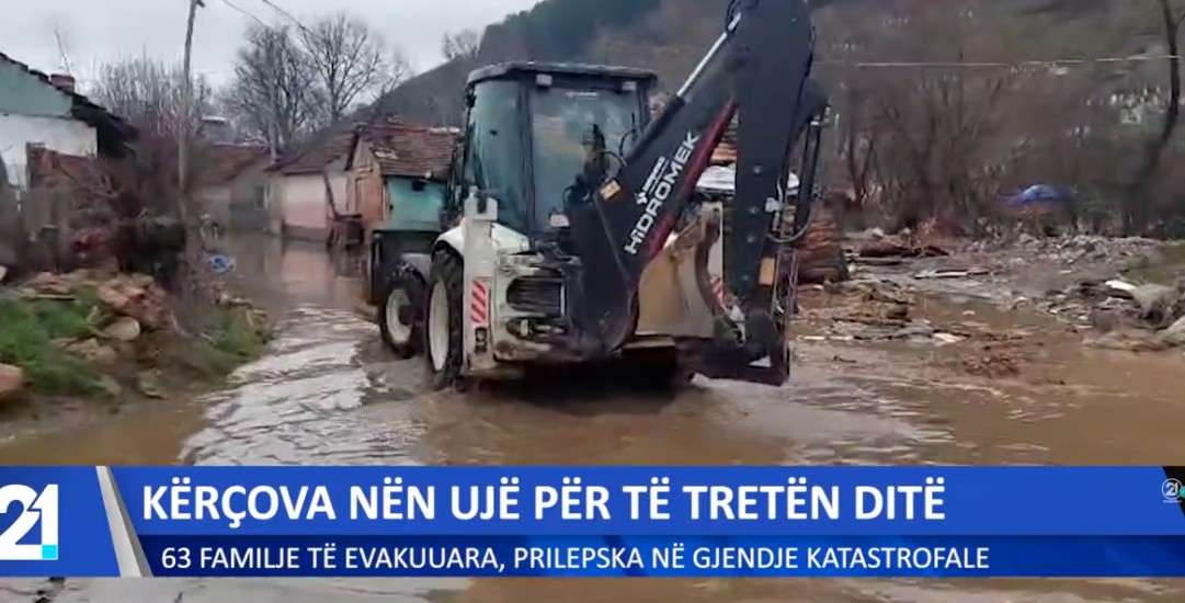 Kërçova nën ujë për të tretën ditë! 63 familje të evakuuara! (VIDEO)