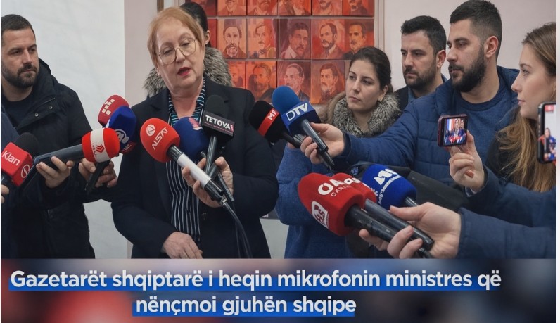 Momenti kur gazetarët ia heqin mikrofonin ministres ? (VIDEO)