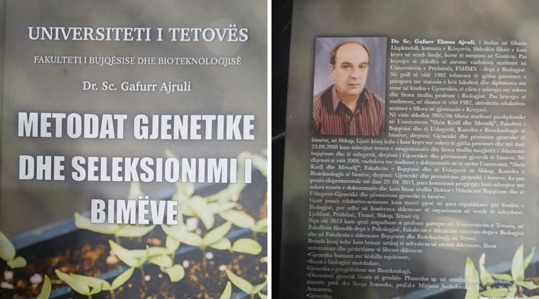 Botim i ri universitar – “Përmirësimi Gjenetik dhe Seleksionimi i Bimëve” nga Dr.Sc. Gafurr Ajruli
