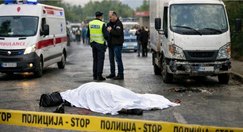 Një grua humbi jetën pasi u godit nga një automjet transportues !