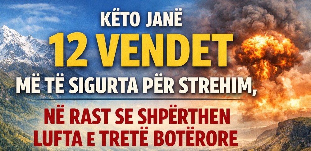 Këto janë 12 vendet më të sigurta për strehim, në rast se shpërthen Lufta e Tretë Botërore?