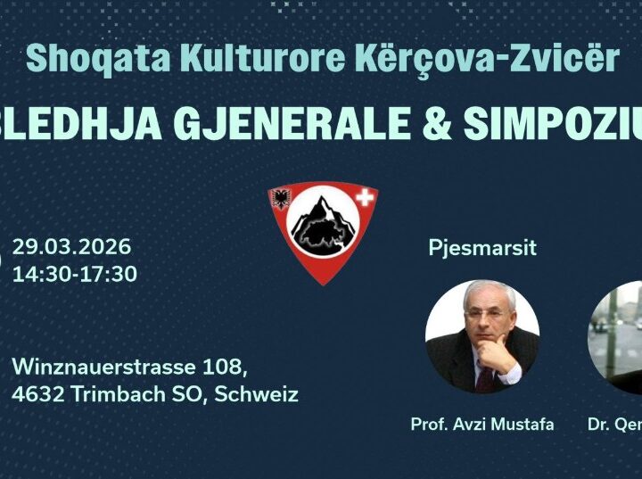 Njoftim për Mbledhjen Gjenerale dhe Simpoziumin në Zvicër
