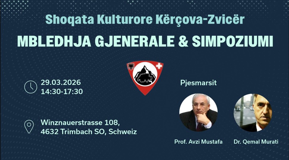 Njoftim për Mbledhjen Gjenerale dhe Simpoziumin në Zvicër