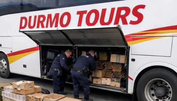 Tabanoc, autobusi i Durmo Tours kapet me rreth 600 fishekë