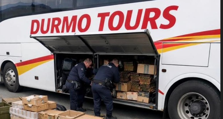Tabanoc, autobusi i Durmo Tours kapet me rreth 600 fishekë