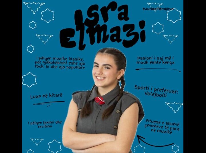 Kërçovarja Isra Elmazin, anëtaren e Jurisë së Fëmijëve
