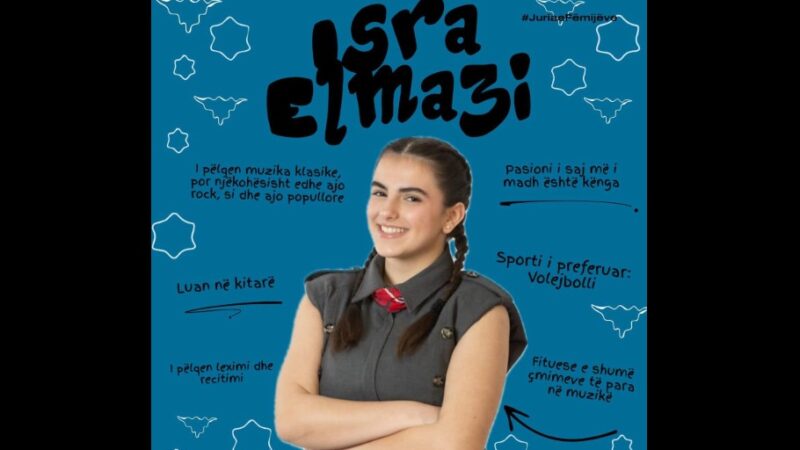 Kërçovarja Isra Elmazin, anëtaren e Jurisë së Fëmijëve