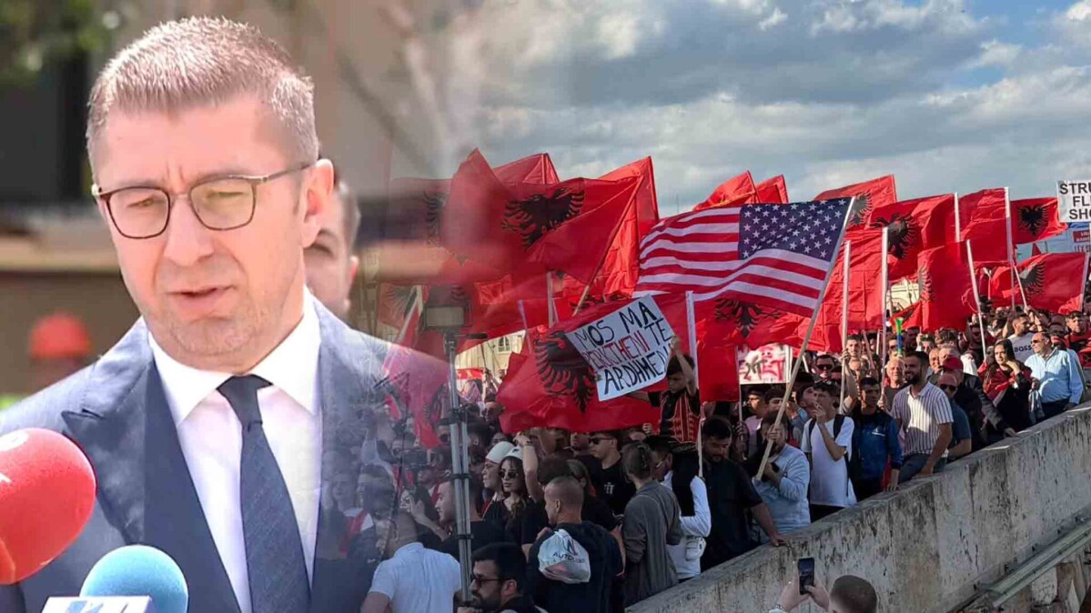 Mickoski për protestën e studentëve: U shkel ligji për flamujt dhe himnit kombëtar