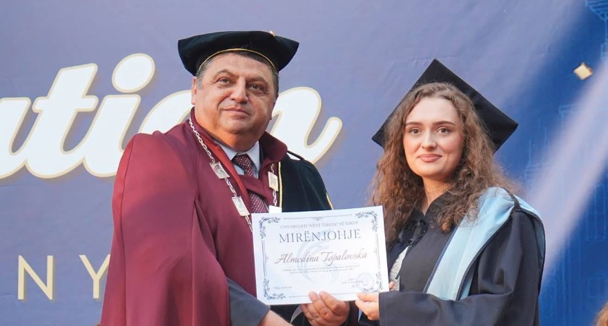 Urime: Kërçovarja Almedina Topalovska shpallet studentja më e mirë në Fakultetin e Shkencave Teknike në UNT