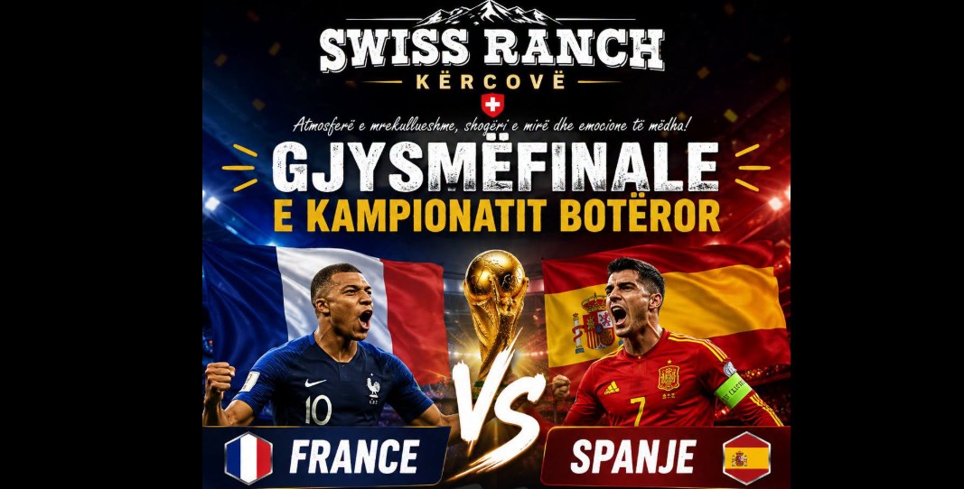 Gjysmëfinalja e Kampionatit Botëror LIVE në Swiss Ranch Kërçovë!