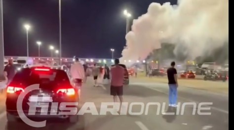Digjet një Mercedes GLS Maybach në kufirin Serbi–Kroaci (VIDEO)