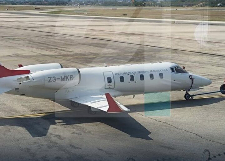 Avioni i Qeverisë së Maqedonisë së Veriut tërhiqet me Traktor