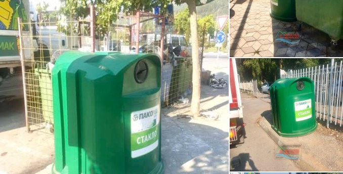 Kërçovë vendosen kontejnerë të rinj për mbledhjen e qelqit