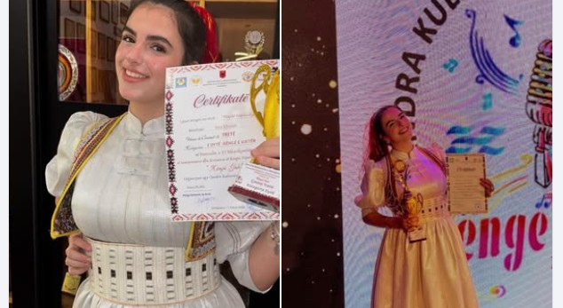 Isra Elmazi sjell Kërçovën në podiumin e Festivalit Mbarëkombëtar „Këngë Jeho“në Durrës